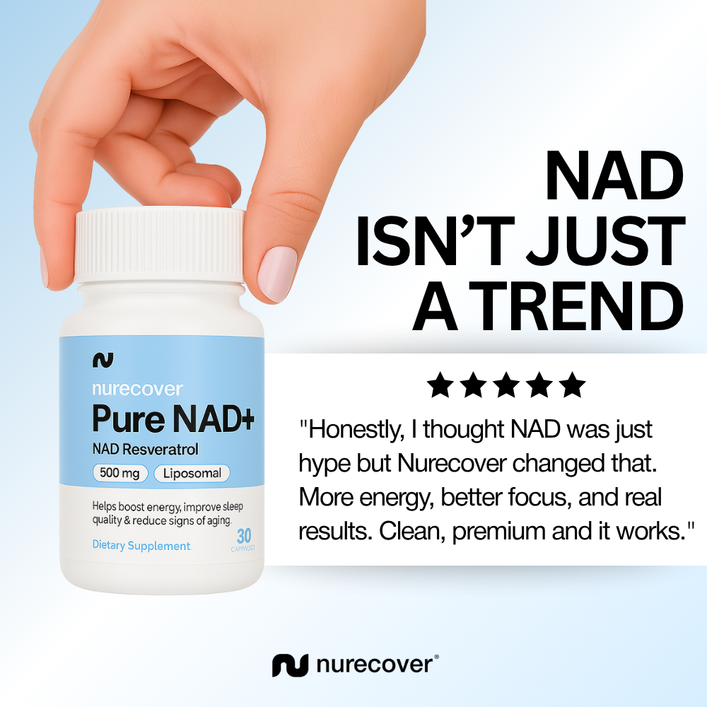 Nurecover® Pure NAD+ with Resveratrol 500mg Capsules